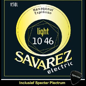Savarez H50L Premium Gitaarsnaren Voor De Elektrische Gitaar Met Specter Plectrum | Snarenset | Elektrisch | Stalen Snaren