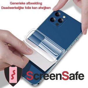 screensafe high definition hydrogel screenprotector geschikt voor samsung galaxy a7 2018 krasvast back cover (aa)