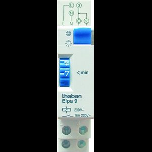 Theben 0090001 ELPA 9 Elektromechanische trappenhuis-tijdschakelaar zonder stand-by verbruik, wit, tijdschakelaar trappenhuisverlichting, trappenhuisverlichting tijdschakelaar, trappenhuistimer, trappenhuisverlichtingstimer, trapverlichtingstimer