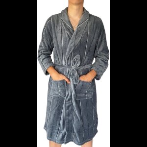 HL Tricot - Heren grijze badjas/kamerjas - Maat XL - Mannen - GRIJS -