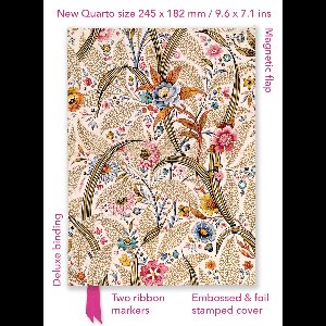 Flame Tree Quarto Notebook- William Kilburn: Marble End Paper (Foiled Quarto Journal)