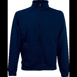 Fruit of the Loom sweat jacket/vest - donkerblauw - premium - katoen/polyester L