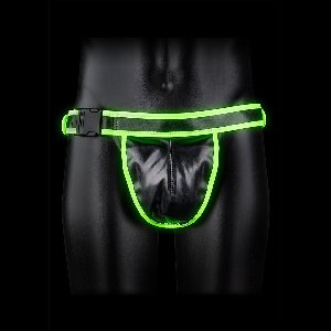 Shots - Ouch! Jockstrap met Gesp - L/XL neon green/black L/XL
