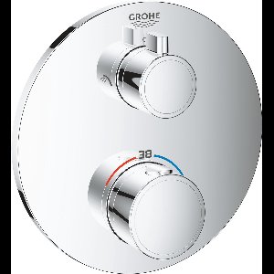 GROHE Grohtherm thermostatische inbouw douchekraan - Douche/Bad omstelling - Chroom