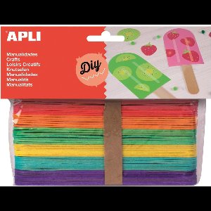 Apli Kids gekleurde houten sticks XXL 40 stuks