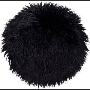 Lamsvel Kunstzitting Zwart Ø35 cm - House Nordic - Vloerkleden - Zwart - Polyester