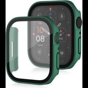 By Qubix Hard case 40mm - Groen - Geschikt voor Apple Watch 40mm hoesje - screenprotector - Bescherming iWatch - Bescherm hoesje