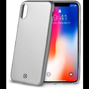 Celly Telefoonhoes Softmatt Iphone Xs/x Polyurethaan Zilver
