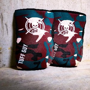 Tuff Guy - Professionele Knee Sleeves-Camouflage- xLarge -5mm- Heavy Duty Support en Hulp bij Fitness, Bodybuilding, Powerlifting, Gewichtheffen en Crossfit