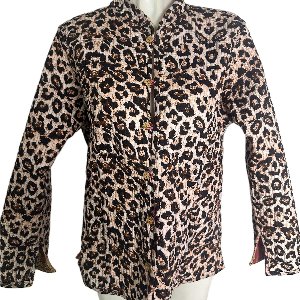 HS Reversible Jas – 100% Katoen – Roze & Panterprint – S/M & L/XL