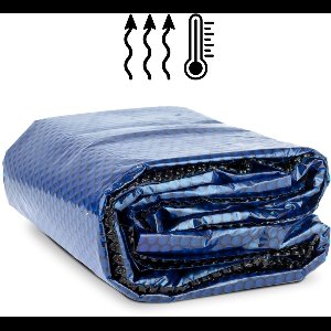 WAYS D'luxe - Zwembad Afdekzeil & Solarzeil - Rond - Zeilmaat Ø 206 cm - Geschikt voor zwembaden van Ø 244 cm