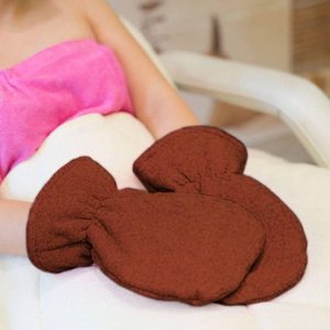 Badstof handschoenen Bruin