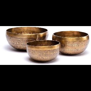 Klankschaal Tibet gegraveerd - 18x9 - 850-1000 - Metaal - Brons - M