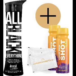 Devoted Creations - All Black Everything + 2 Your Sun Shots + 2 Verfrissingsdoekjes