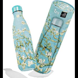 IZY Drinkfles - Van Gogh - Amandelbloesem - Inclusief donatie - Waterfles - Thermosbeker - RVS - 12 uur lang warm - 500 ml
