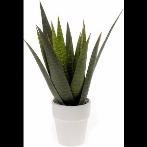 3x Kunstplant aloe vera groen in pot 23 cm - Kamerplant groene aloe vera