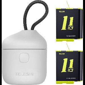TELESIN Allin Box 3-slot Waterdichte Oplader geschikt voor GoPro Hero 9 / 10 / 11 + 2 Batterijen