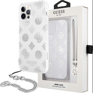 Guess Peony Back Case met Strap - Geschikt voor Apple iPhone 12 Pro Max (6.7") - Goud