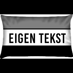 Sierkussen - Buitenkussen Men In Black Met Eigen Naam Zwart Wit Grijs Waterafstotend Bootkussen 40x60cm