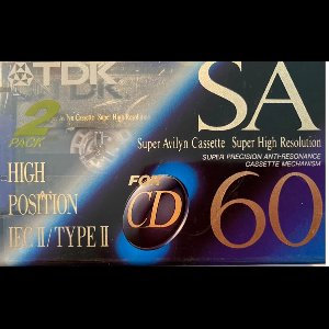 3-pack TDK SA60 Type II High Position Super Avilyn Cassette Super High Resolution