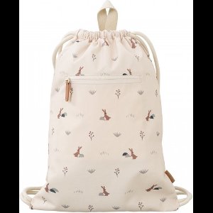 Fresk Zwemtas Meisjes – 38 x 27 cm – Gymtas – Waterafstotende Strandrugzak voor Kinderen – Zwemzak met Ophanglus – Zandkleurig - Rabbit