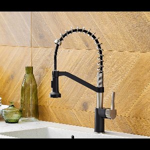 Keukenkraan met uittrekbare sproeikop ZWART RVS Mesura OMNITAIR