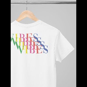 Shirt - Vibes - Wurban Wear | Oversized shirt | Merk kleding | Unisex tshirt | Streetwear | Pump cover | Techno outfit | Merk shirt | Gym shirt | Good vibes only | Vintage | Wit