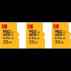 Pack de 3 KODAK Micro SDXC 32GB Premium : Vitesse et Fiabilité pour un Stockage Exceptionnel