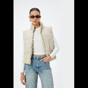 Rechte kraag Gerecycled polyester Weste Anorak