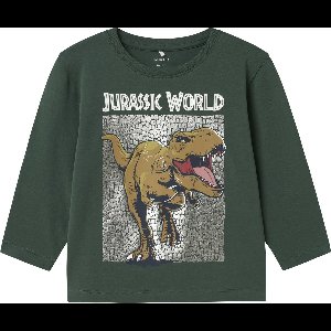 NAME IT - NMMJEWEL JURASSIC NREG LS TOP NOOS SKY - Jongens - T-shirt - Maat 116