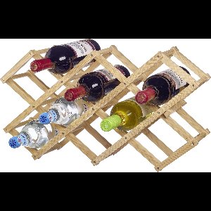 Westmark Wijnrek Bene – uitklapbaar wijnrek, smal houten rek voor maximaal 10 flessen, stabiel en ruimtebesparend, stijlvolle vormgeving – bamboe