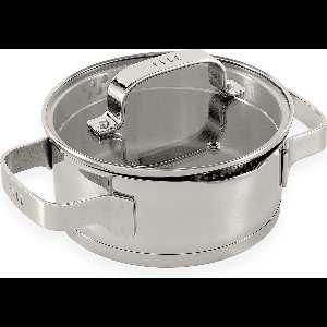 ELLE Gourmet Moderne RVS Kookpan met Deksel - Ø 16 cm - Kookpot - PFAS vrij - Inductie Pan
