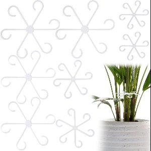 Mmgoqqt - Kunststof steunclips - Duurzame ondersteuningsstructuur voor wijnranken - Multifunctioneel tuinhek - Voor bloemstelen (Transparant) (8 stuks)