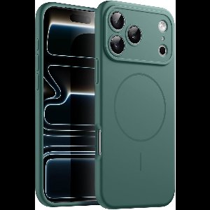 Zandarix Geschikt voor Apple iPhone 17 Pro - Zijde Zachte Aanraking - Schokabsorberend Hoesje Cover met Camera Lens Bescherming - Geschikt voor Mag - Back Cover Hoesje - Groen