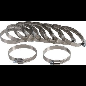 BGS Slangklemmen roestvrij staal 50 x 70 mm 10 stuks - 8095-50x70