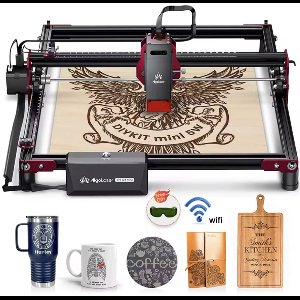 Laser Graveermachine 5W - Laser Cutter - Laserprinter All In One - Graveren - Zwart - Hout Acryl Laser Snijmachine - Bedienbaar Met APP