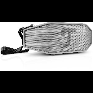 Teufel ROCKSTER CROSS 2 Draagbare Bluetooth Luidspreker voor binnen en buiten, met lange batterijduur tot 38 uur, IPX5 straalwaterdicht, stereo speaker - Light Gray