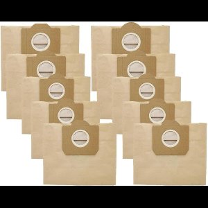 Cuhostki - 12-stuk - geschikt voor karcher stofzuigerzak stofzuigerzakken stofzak en vuilniszak - bruin - 80-cm - zware lading