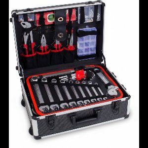 Gereedschapskoffer Gevuld – 175-delig – Incl. Complete Doppenset – Verrijdbaar & Professioneel