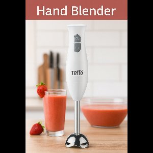 Teffo Staafmixer – 2 Snelheden | RVS Voet | Krachtige Handblender voor Soepen, Sauzen & Smoothies