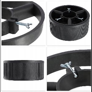 KADAX Kerstboomstandaard, van gerecycled kunststof, dennenboomstandaard voor een echte boom (boomhoogte tot 150 cm, grafiet)