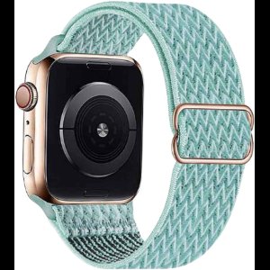 Innerlight® Nylon - Turquoise - 38mm / 40mm / 41mm - Nylon bandje geschikt voor Apple Watch - Geschikt als Apple Watch bandje voor Series 1/2/3/4/5/6/7/8/9/10/SE