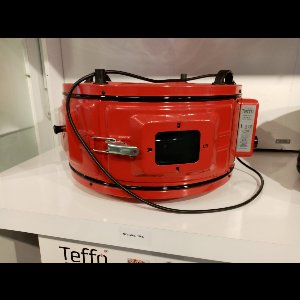 XXL Teffo ronde elektrische oven - vrijstaand - thermostaat - 42 liter - rood
