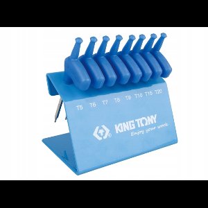 King Tony Inbussleutelset met L-greep, 8-delig, Torx T5-T20