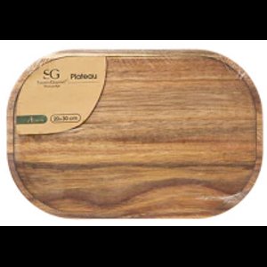 Secret de Gourmet – Acaciahouten Serveerplank – 30×20 cm – Natuurlijk Design