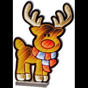 Lumineo - LED Infinity Lights – Rendier - Koel en Warm wit - Polyethyleen - H40