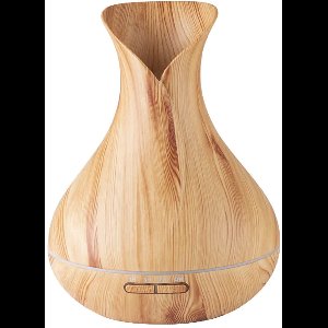 BOECK - Aroma Diffuser 550 ml – Spa Luchtbevochtiger met LED Licht & Timer – Air Diffuser - Ultrasonic Geurverspreider Etherische Oliën – Light Wood Design