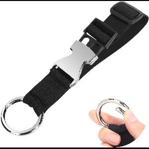 Premium Bagageriemen Heavy Duty - Verstelbare Bagage Straps voor Jashouder en Outdoor. Reistaccessoires met Jacket Gripper en Tashaak - Zwart.