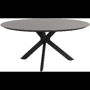 Locarno dining tuintafel 160 cm rond HPL antraciet 4 Seasons Outdoor