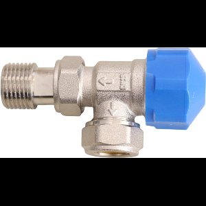 Solidparts Radiatorafsluiter 1/2"x15mm Haaks Verkeerd M30x1.5